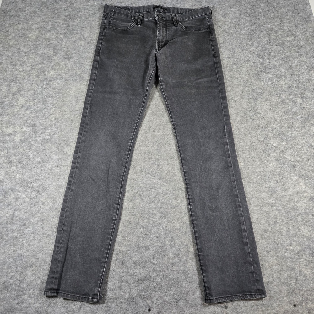 John Varvatos Mens Grey USA Slim Straight Denim Jeans 32